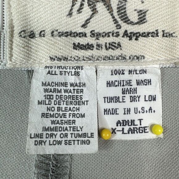 C & G Custom Sport Apparel‎ Adult Pants Joggers Size XL Gray Ankle Activewear - Picture 8 of 9